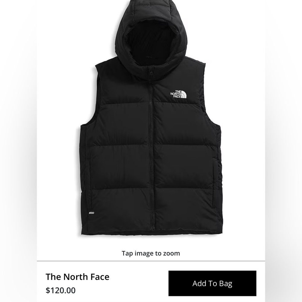 North face fest never worn tags are not attached
